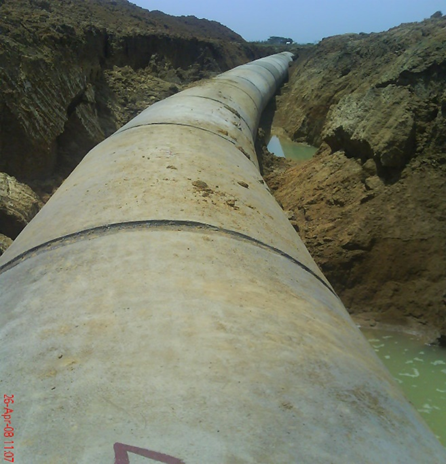 3000mm MS Pipes Laying